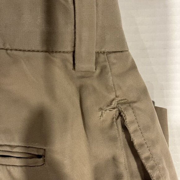 Polo Golf Ralph Lauren Fairway Cotton 38 Tan Flat Front Khaki Short - Picture 2 of 5